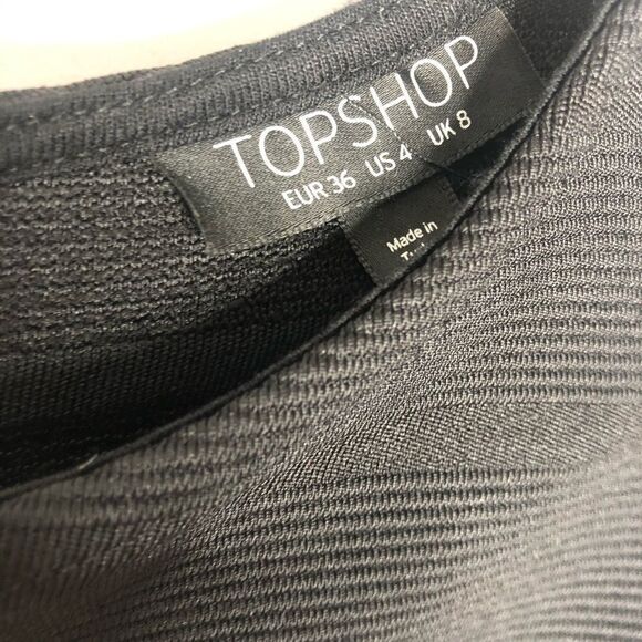 TopShop Black Cut Out A Line Dress - Picture 9 of 13